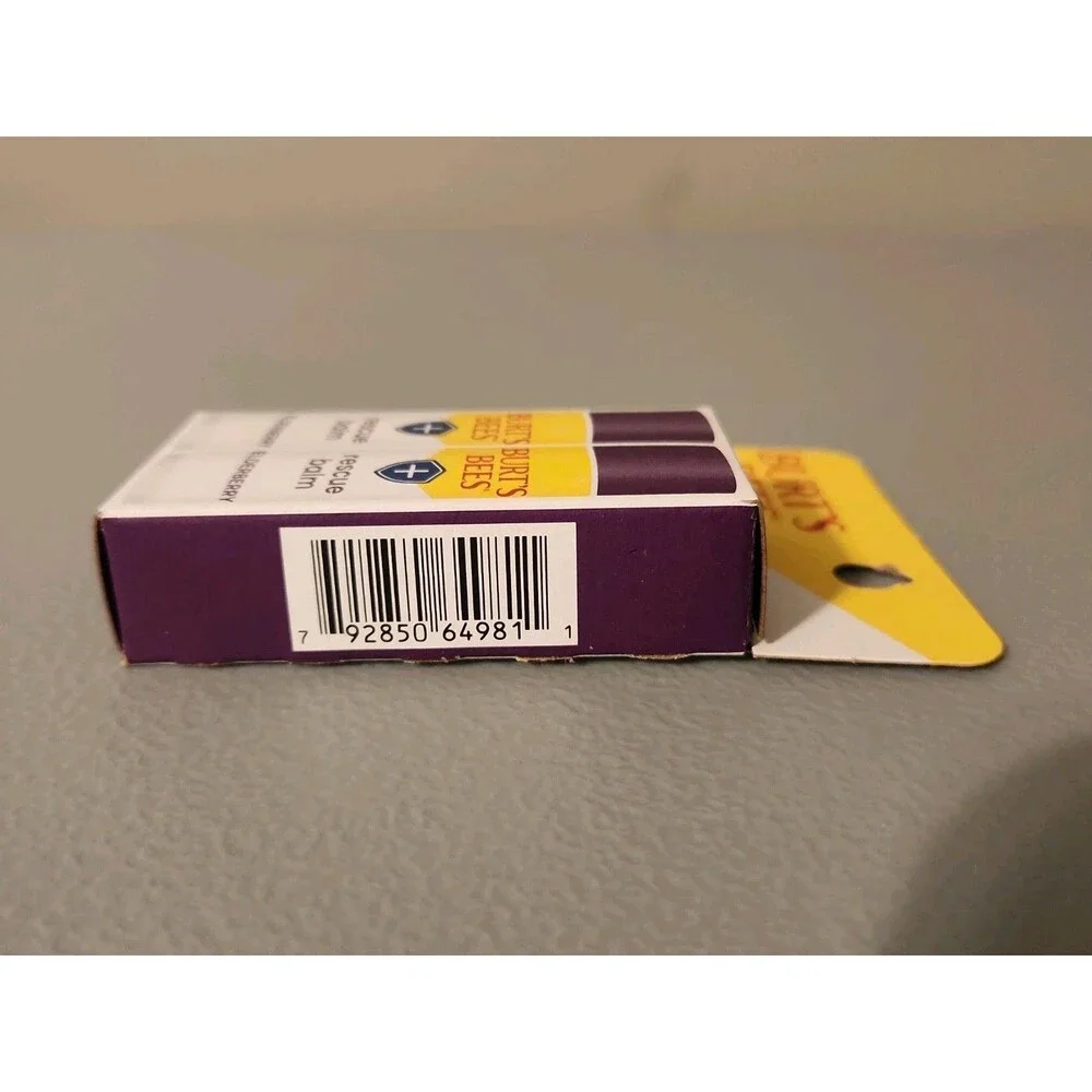 4X Burt's Bees Rescue Balm for Extremely Dry Lips, 2 Ct ea (8 TUBES) Elderberry